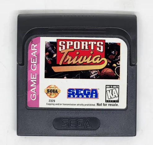 Sports Trivia - (Used, Cart/Disc Only, Cosmetic Damage) (Sega Game Gear Games)