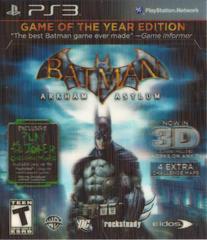 Batman: Arkham Asylum [Game of the Year] - (Used, No Manual) (Playstation 3 Games)