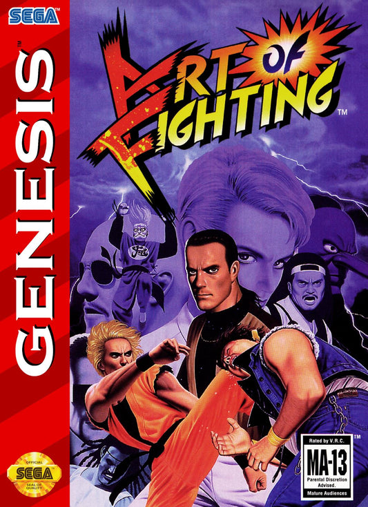 Art of Fighting [Cardboard Box] - (Used, No Manual, Cosmetic Damage) (Sega Genesis Games)