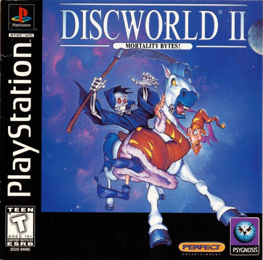 DiscWorld II Mortality Bytes - (Used, Cart/Disc Only, Cosmetic Damage) (Playstation Games)