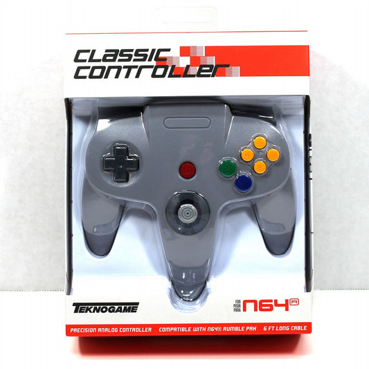 N64 Controller (TeknoGame, Gray) - (Brand New) (Nintendo 64 Accessories)
