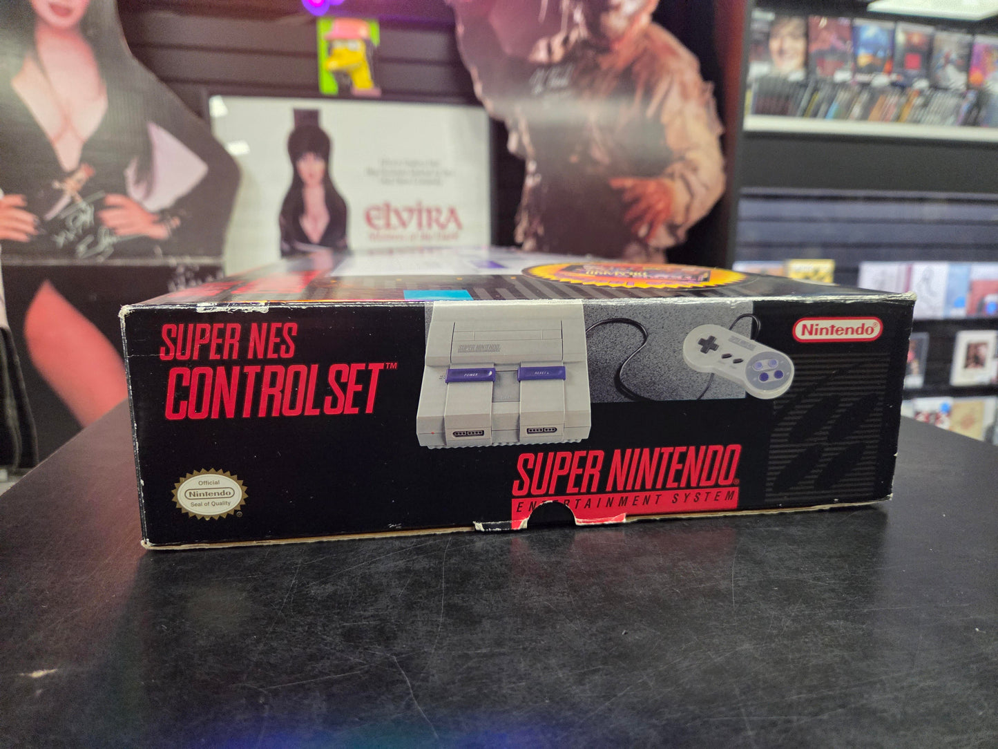 Super NES Control Set (One Chip) (Tetris & Dr. Mario Box Variant) - (CiB) (Super Nintendo Consoles)