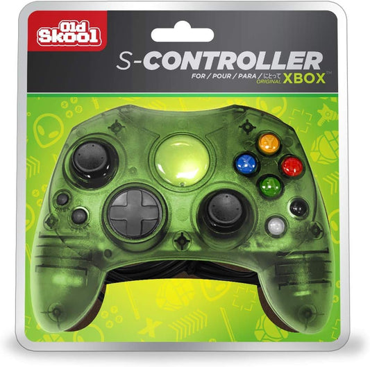Xbox Clear Green S-Type Controller (Old Skool) - (Brand New) (Xbox Accessories)